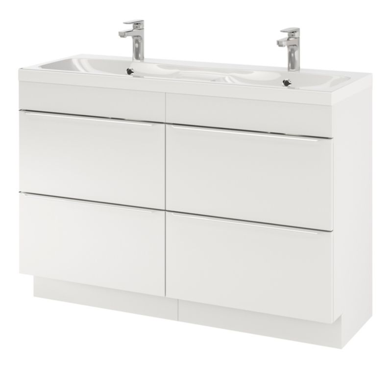 Umywalka konglomeratowa GoodHome Mila 120 cm z syfonem