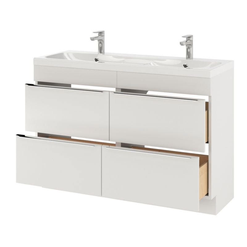Umywalka konglomeratowa GoodHome Mila 120 cm z syfonem