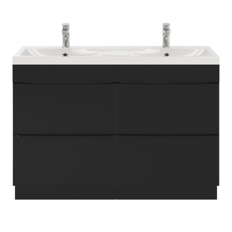 Umywalka konglomeratowa GoodHome Mila 120 cm z syfonem