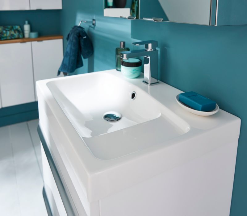 Umywalka konglomeratowa GoodHome Mila 60 cm z syfonem