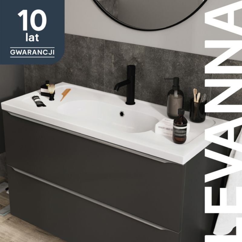 Umywalka meblowa ceramiczna GoodHome Levanna 100 cm biała