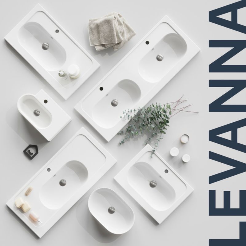 Umywalka meblowa ceramiczna GoodHome Levanna 100 cm biała
