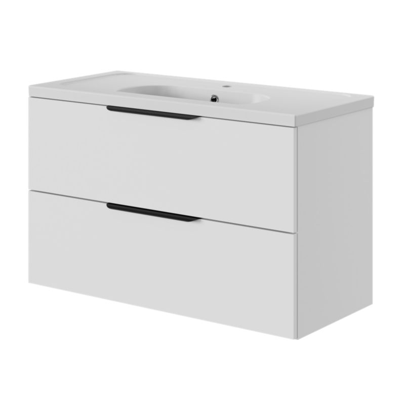 Umywalka meblowa ceramiczna GoodHome Levanna 100 cm biała