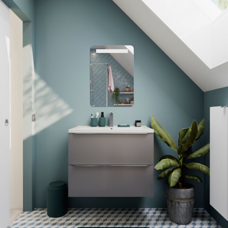 Umywalka meblowa ceramiczna GoodHome Nira slim 60,4 x 36,3 x 12,4 cm