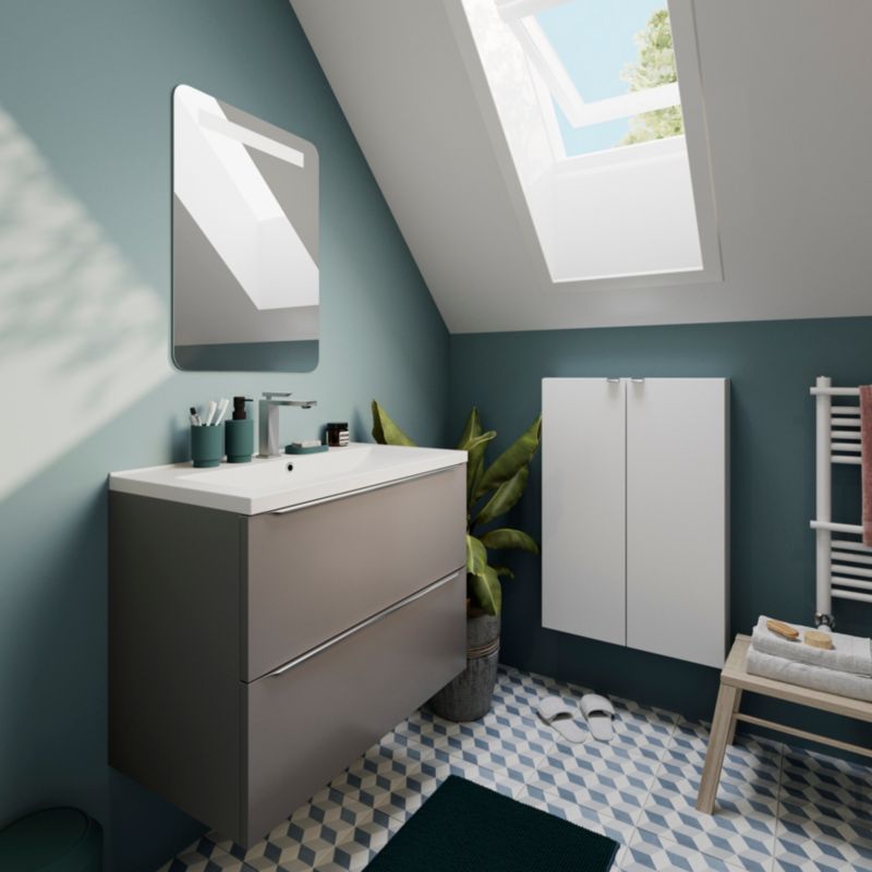 Umywalka meblowa ceramiczna GoodHome Nira slim 60,4 x 36,3 x 12,4 cm