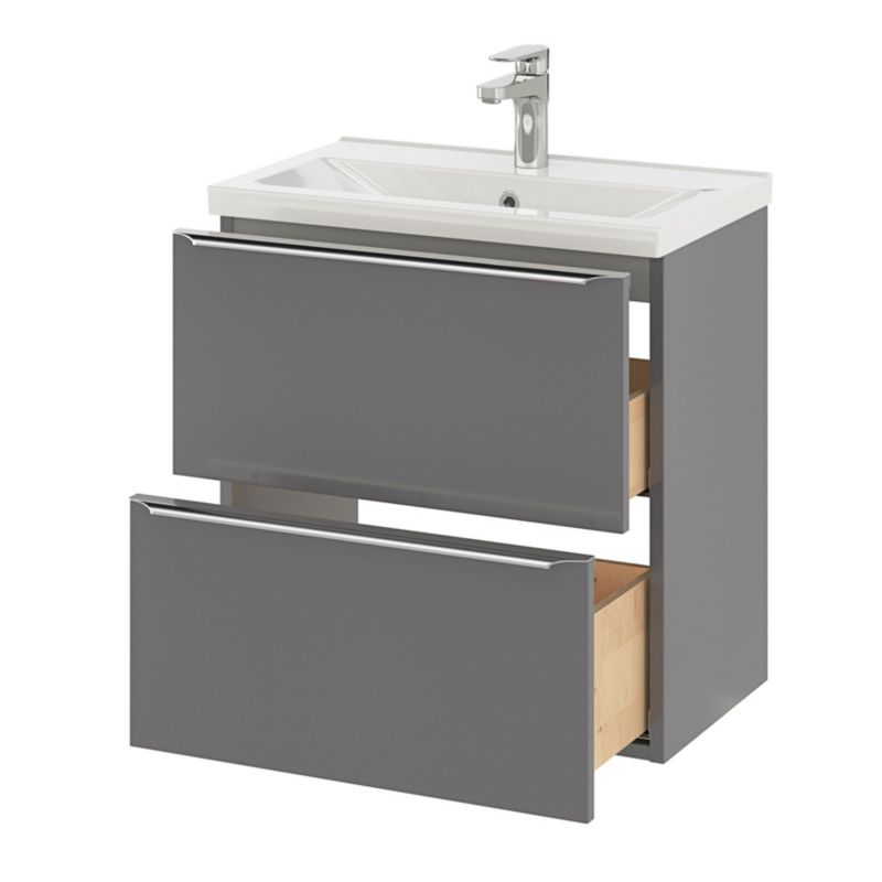 Umywalka meblowa ceramiczna GoodHome Nira slim 60,4 x 36,3 x 12,4 cm