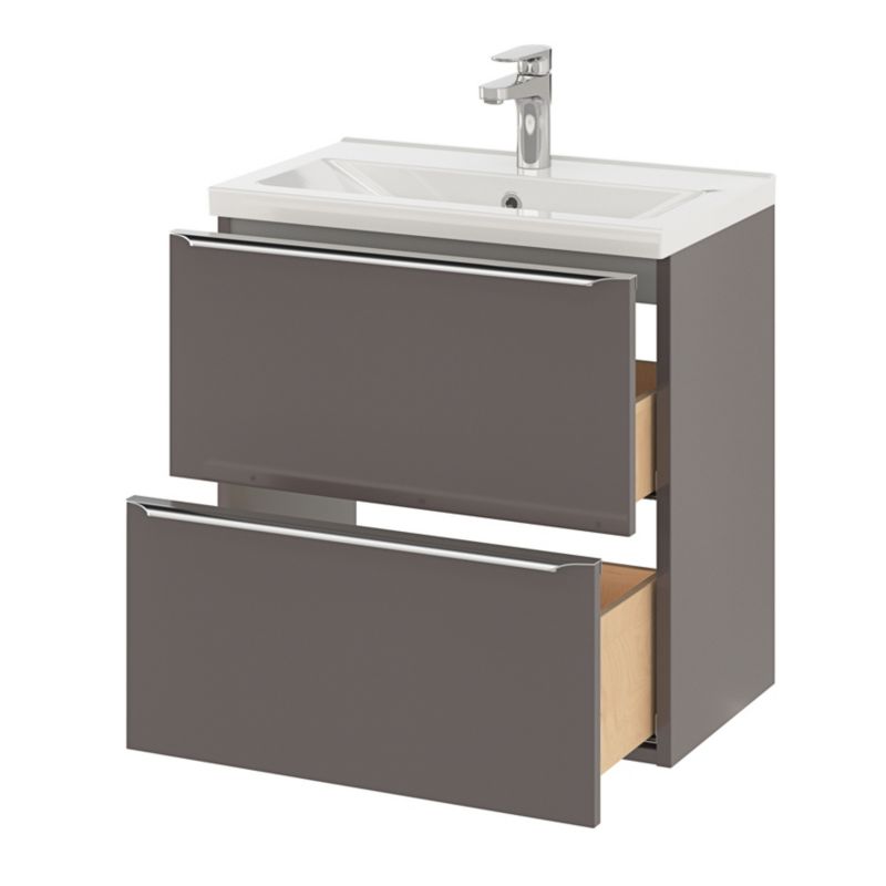 Umywalka meblowa ceramiczna GoodHome Nira slim 60,4 x 36,3 x 12,4 cm