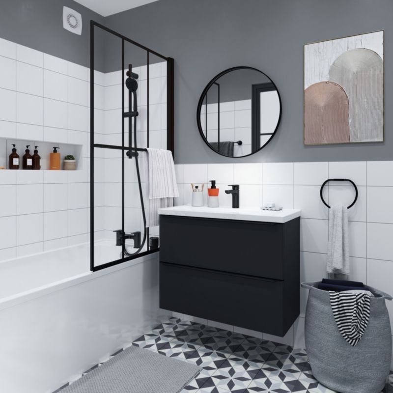 Umywalka meblowa ceramiczna GoodHome Nira slim 80,4 x 36,3 x 12,4 cm