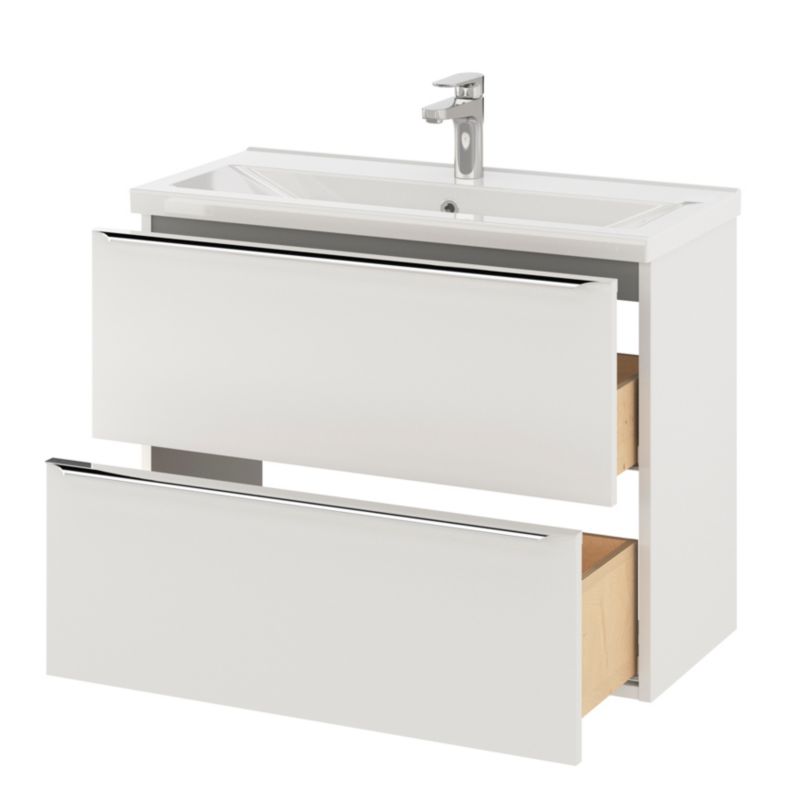 Umywalka meblowa ceramiczna GoodHome Nira slim 80,4 x 36,3 x 12,4 cm