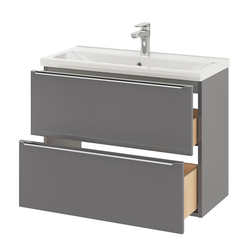 Umywalka meblowa ceramiczna GoodHome Nira slim 80,4 x 36,3 x 12,4 cm