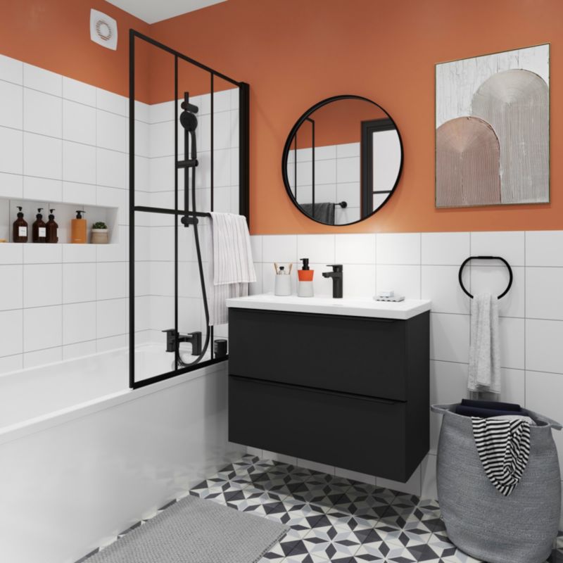 Umywalka meblowa ceramiczna GoodHome Nira slim 80,4 x 36,3 x 12,4 cm