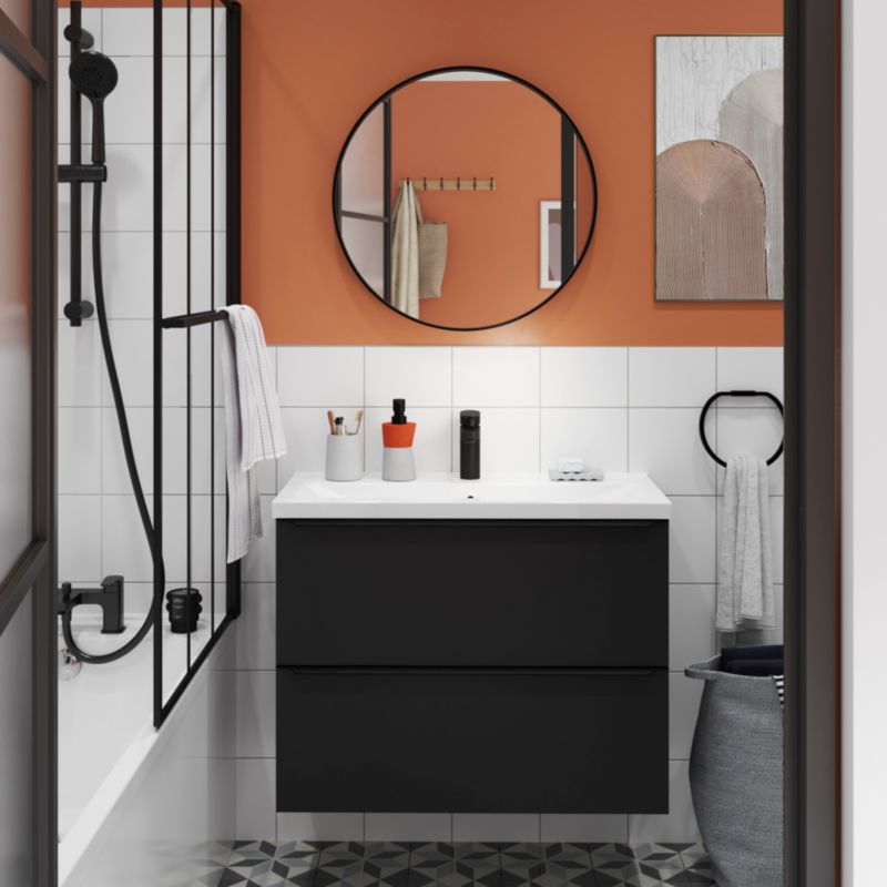 Umywalka meblowa ceramiczna GoodHome Nira slim 80,4 x 36,3 x 12,4 cm