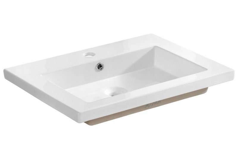 Umywalka meblowa Furnidea 60 cm wpuszczana biały połysk prostokątna SPIRIT 1 szt.