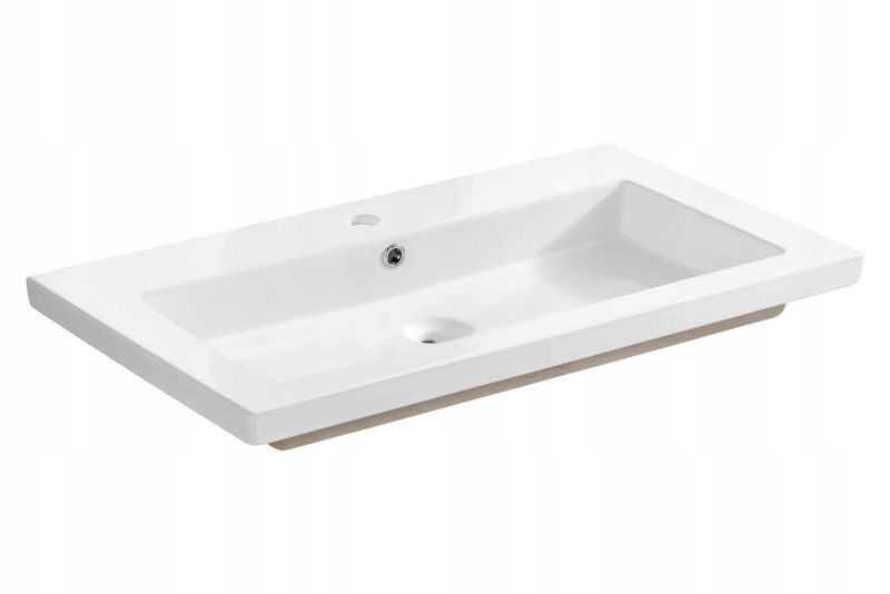 Umywalka meblowa Furnidea 80 cm wpuszczana biały połysk prostokątna SPIRIT 1 szt.