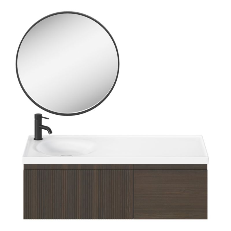 Umywalka meblowa GoodHome Kentia 100 cm biała