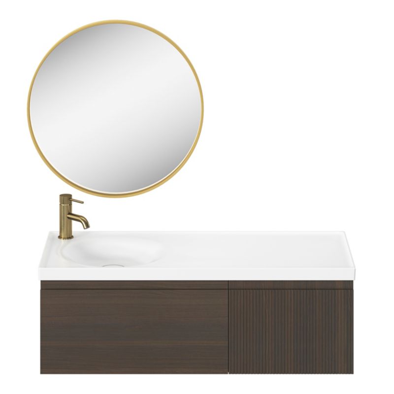 Umywalka meblowa GoodHome Kentia 100 cm biała