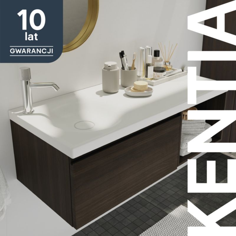 Umywalka meblowa GoodHome Kentia 100 cm biała