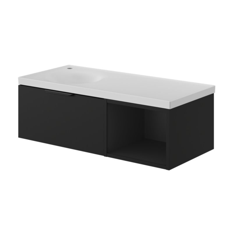 Umywalka meblowa GoodHome Kentia 100 cm biała