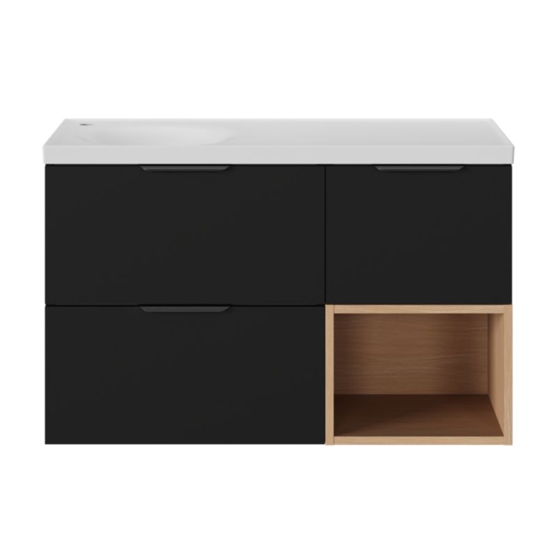 Umywalka meblowa GoodHome Kentia 100 cm biała