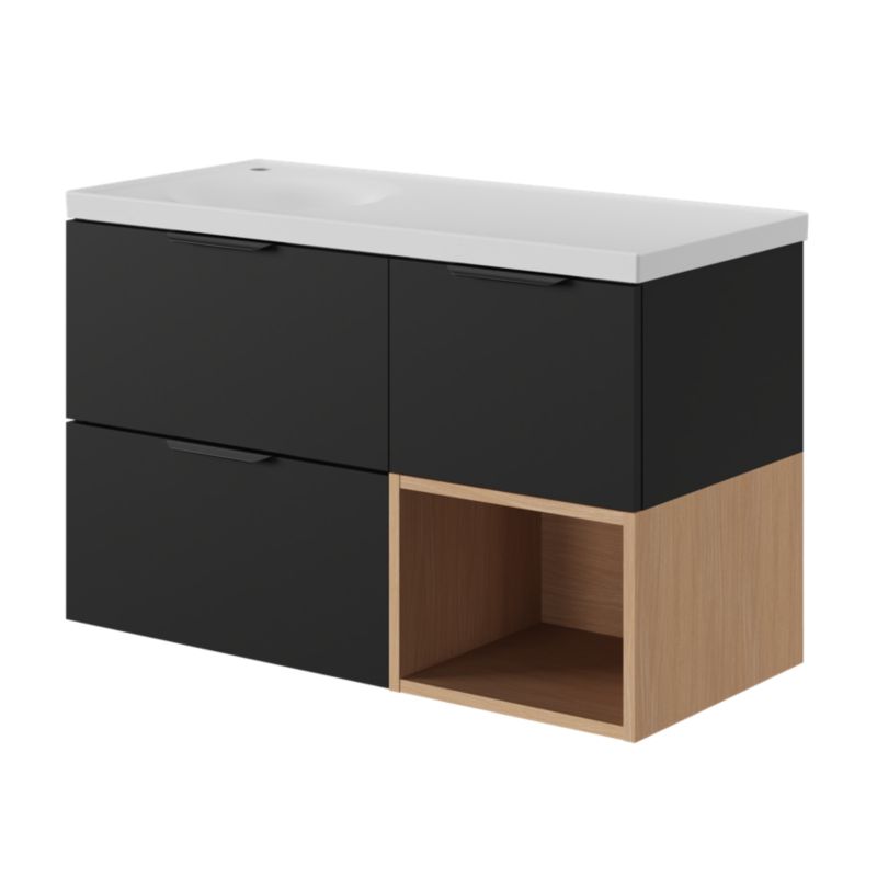 Umywalka meblowa GoodHome Kentia 100 cm biała