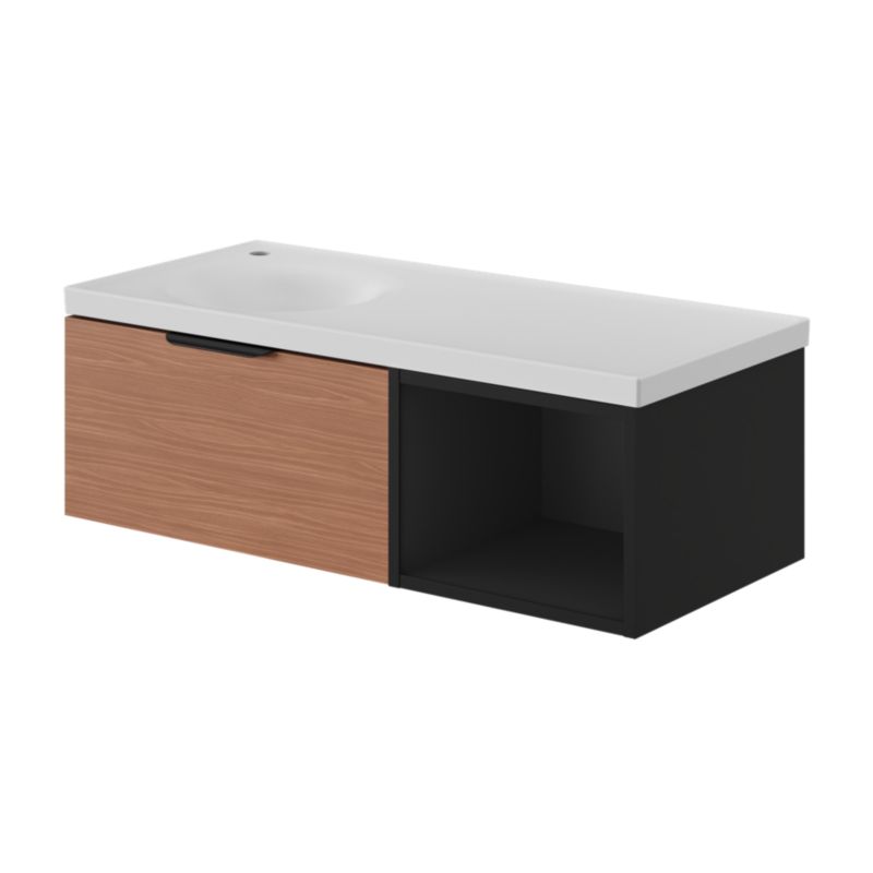 Umywalka meblowa GoodHome Kentia 100 cm biała