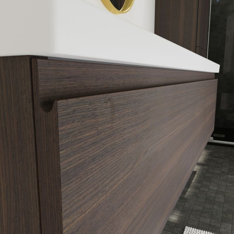 Umywalka meblowa GoodHome Kentia 120 cm biała