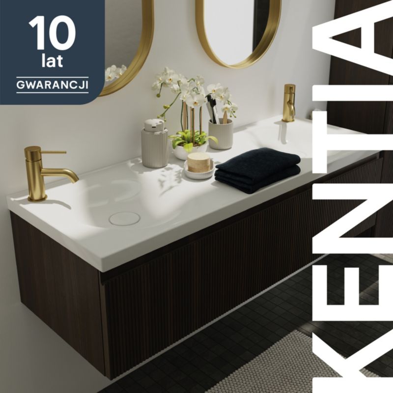 Umywalka meblowa GoodHome Kentia 120 cm biała