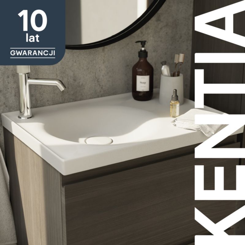 Umywalka meblowa GoodHome Kentia 60 cm biała