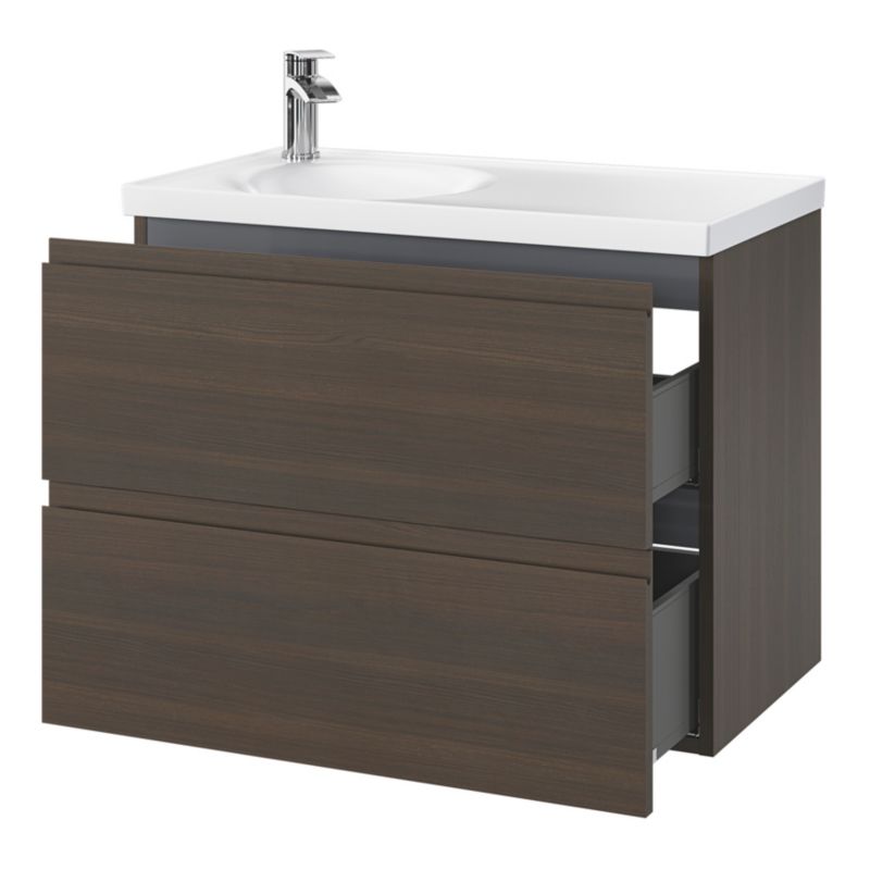 Umywalka meblowa GoodHome Kentia 80 cm biała