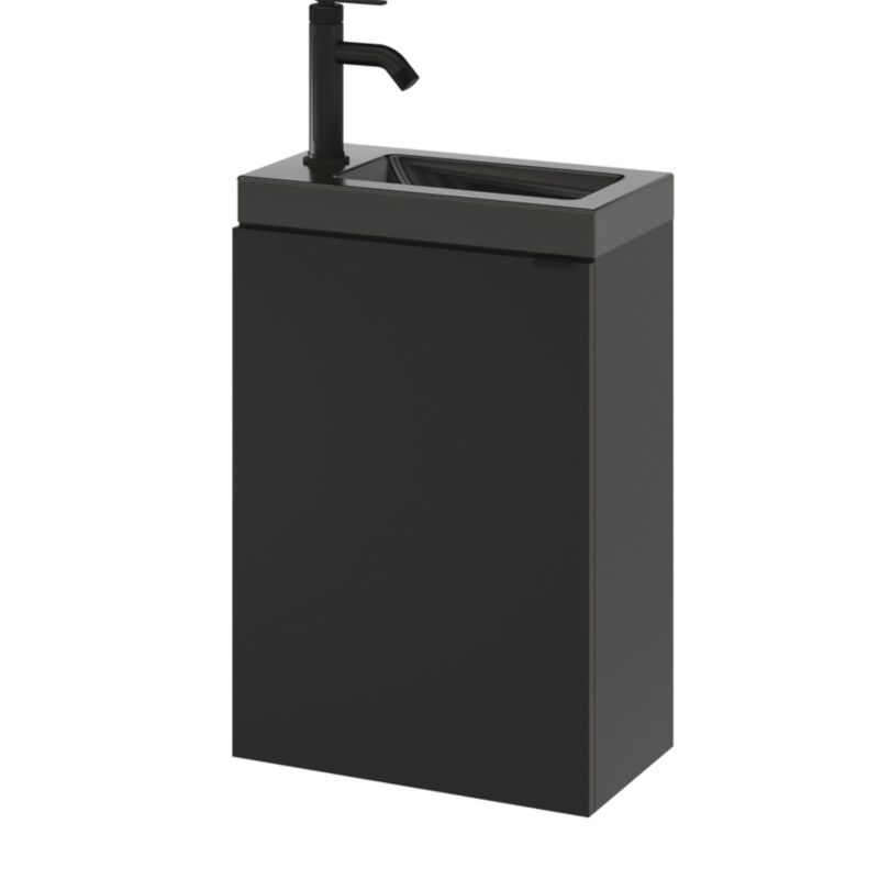Umywalka meblowa GoodHome Nira 44 x 23,5 x 13 cm czarna
