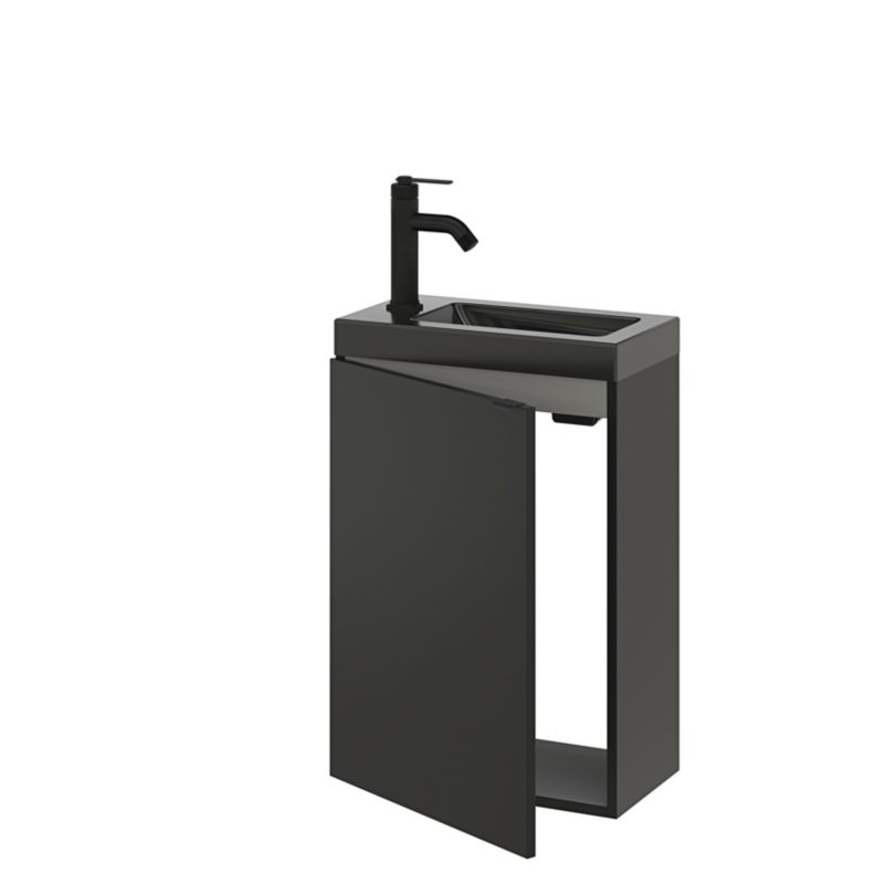 Umywalka meblowa GoodHome Nira 44 x 23,5 x 13 cm czarna