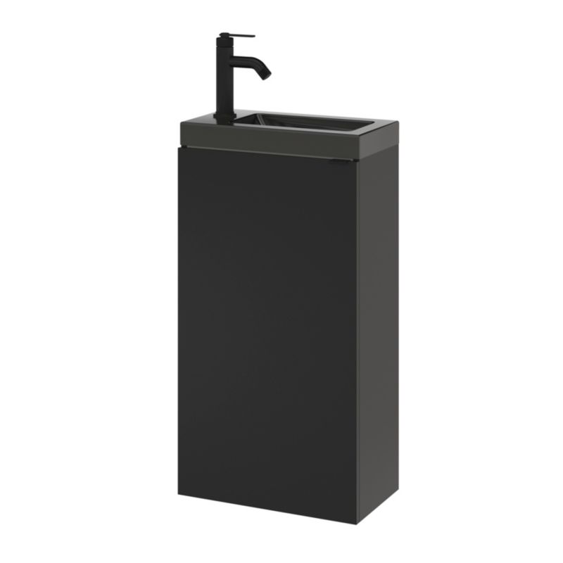 Umywalka meblowa GoodHome Nira 44 x 23,5 x 13 cm czarna