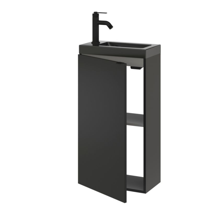 Umywalka meblowa GoodHome Nira 44 x 23,5 x 13 cm czarna