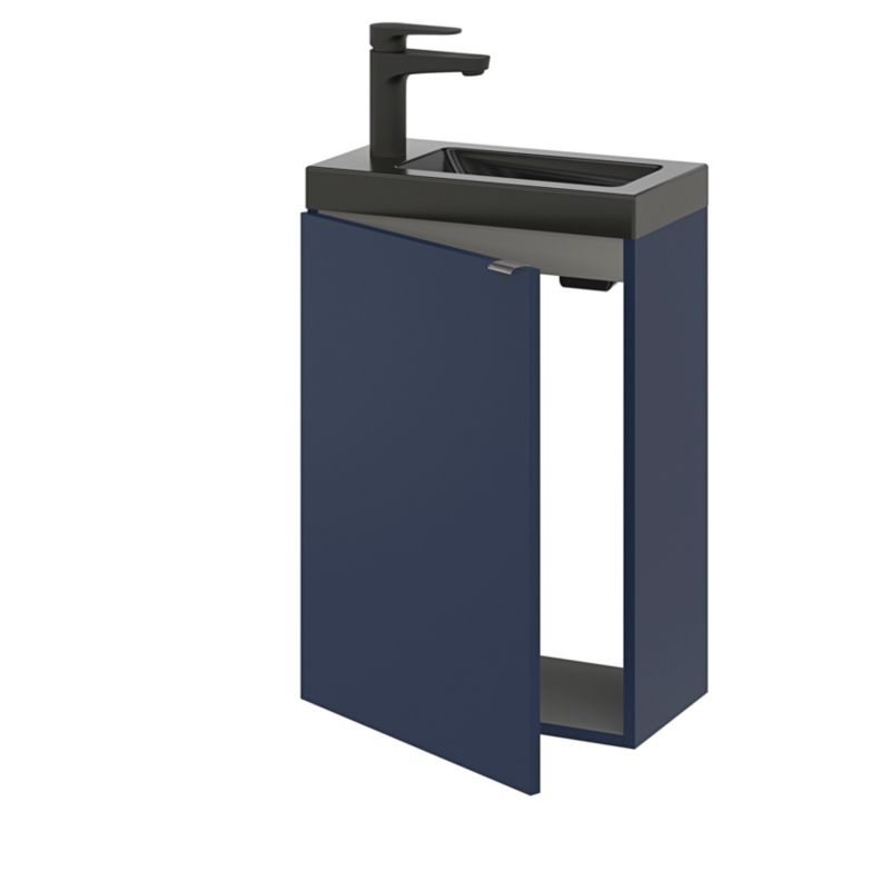 Umywalka meblowa GoodHome Nira 44 x 23,5 x 13 cm czarna