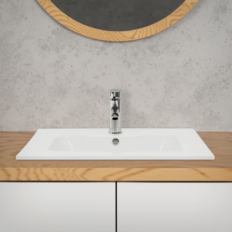 Umywalka ML-Design prostokątna ceramiczna wpuszczana w blat 610x460x165 ...