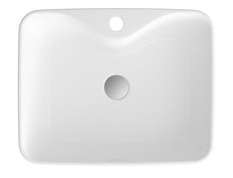 Umywalka Nablatowa Avola Ceramiczna z Baterią i Korkiem Klik Klak 1kpl.