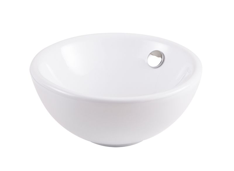 Umywalka nablatowa ceramiczna GoodHome Blanca śr. 31 cm biała