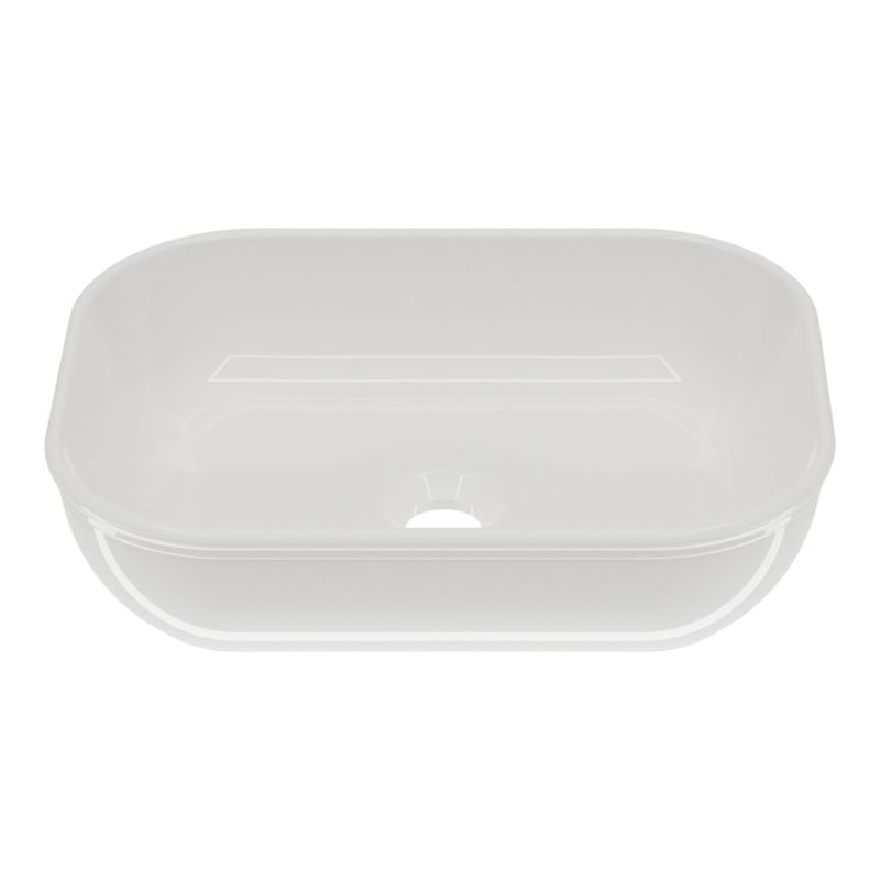 Umywalka nablatowa ceramiczna GoodHome Endell 35 x 45 cm biała