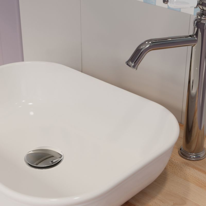 Umywalka nablatowa ceramiczna GoodHome Endell 35 x 45 cm biała
