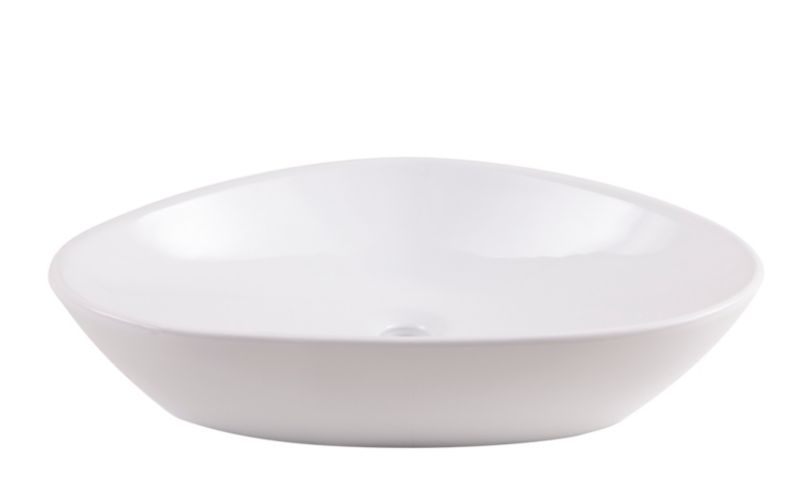 Umywalka nablatowa ceramiczna GoodHome Kotra 58 x 38 cm biała