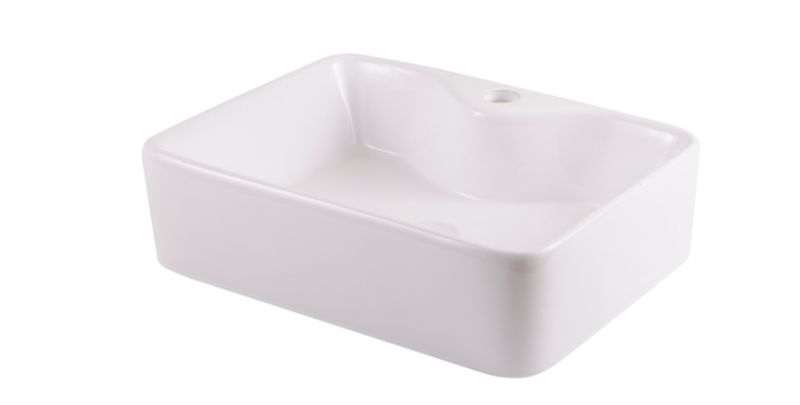 Umywalka nablatowa ceramiczna GoodHome Morfa 48,5 x 37,5 cm biała