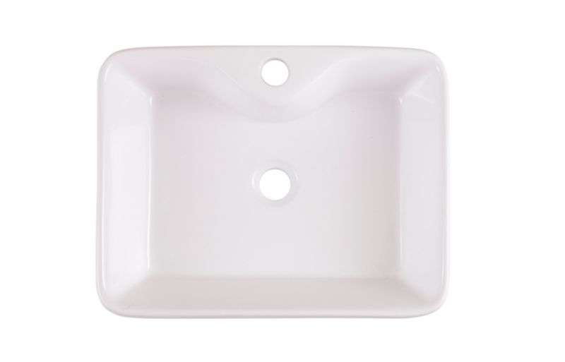 Umywalka nablatowa ceramiczna GoodHome Morfa 48,5 x 37,5 cm biała