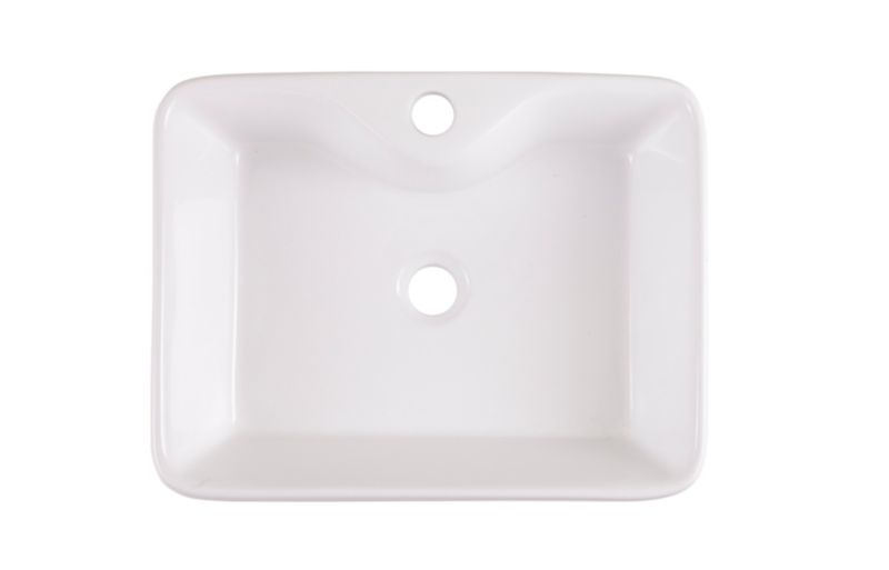 GoodHome Morfa keramické umyvadlo na desku 48,5 x 37,5 cm bílé.