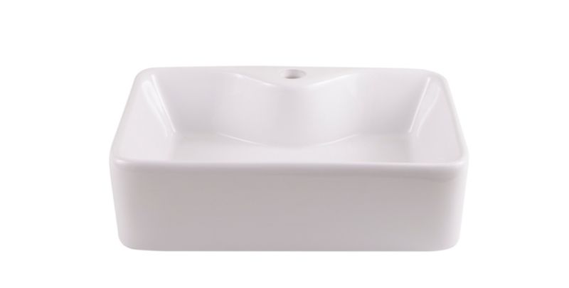 Umywalka nablatowa ceramiczna GoodHome Morfa 48,5 x 37,5 cm biała