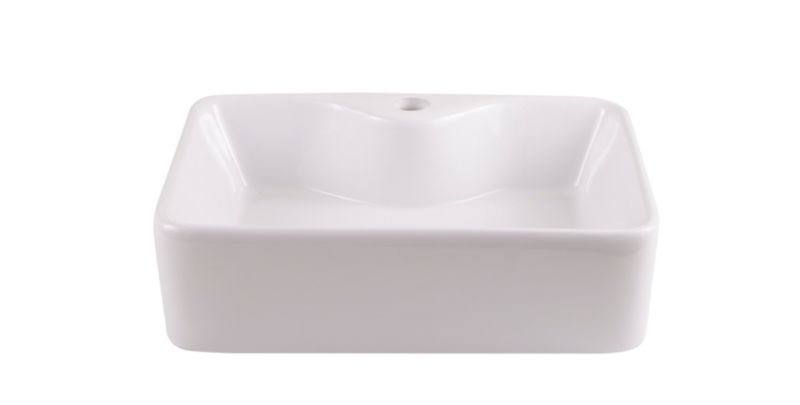 GoodHome Morfa keramické umyvadlo na desku 48,5 x 37,5 cm bílé.