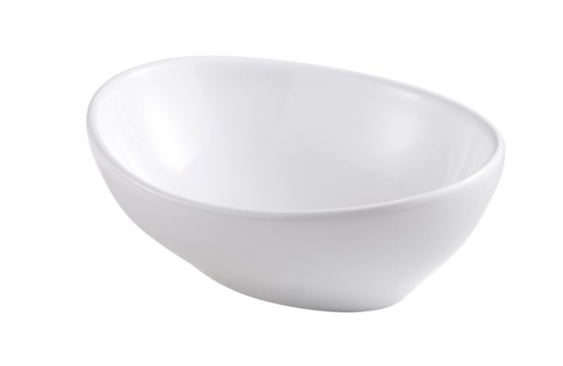 Umywalka nablatowa ceramiczna GoodHome Nessa 40,5 x 33,7 cm biała