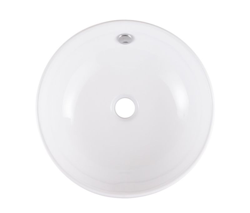 Umywalka nablatowa ceramiczna GoodHome Nura śr. 40 cm biała