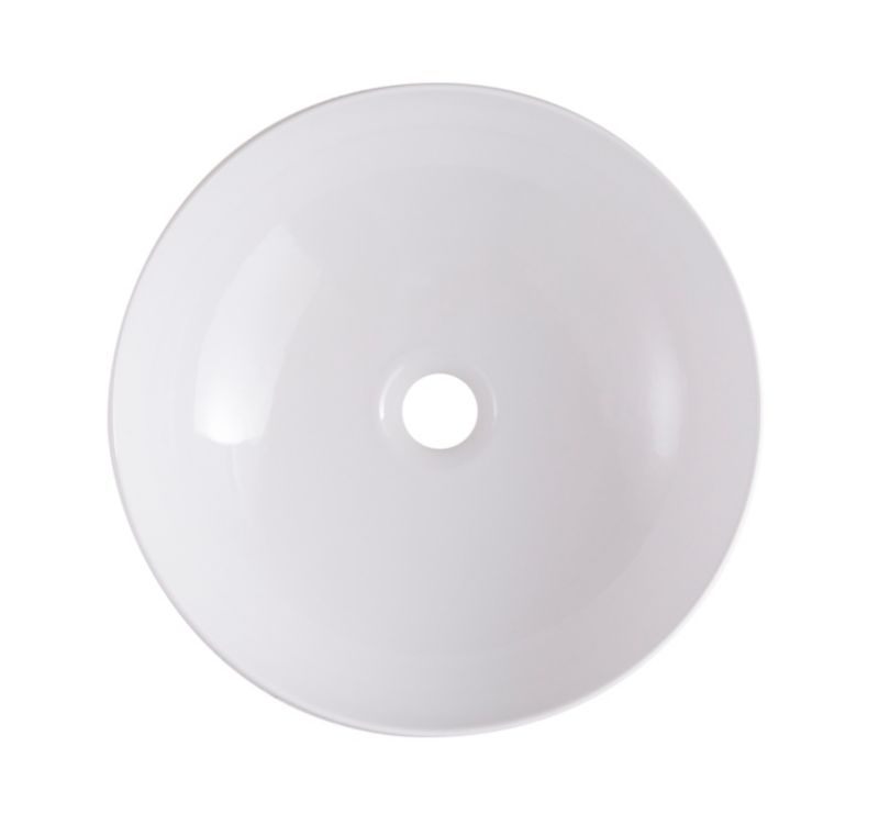 Umywalka nablatowa ceramiczna GoodHome Ondava 38,5 cm biała