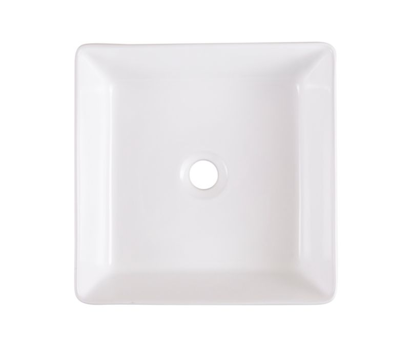 Umywalka nablatowa ceramiczna GoodHome Padma 38,5 x 38,5 cm biała