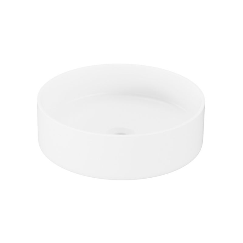 Umywalka nablatowa ceramiczna GoodHome Samal śr. 40 cm biała